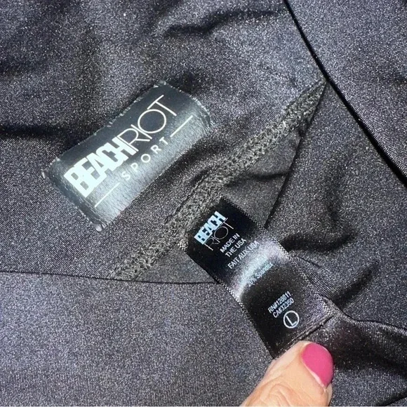 BEACH RIOT SPORT Glitter Ayla Legging Black Glitter Large Workout Yoga Running - Picture 6 of 7